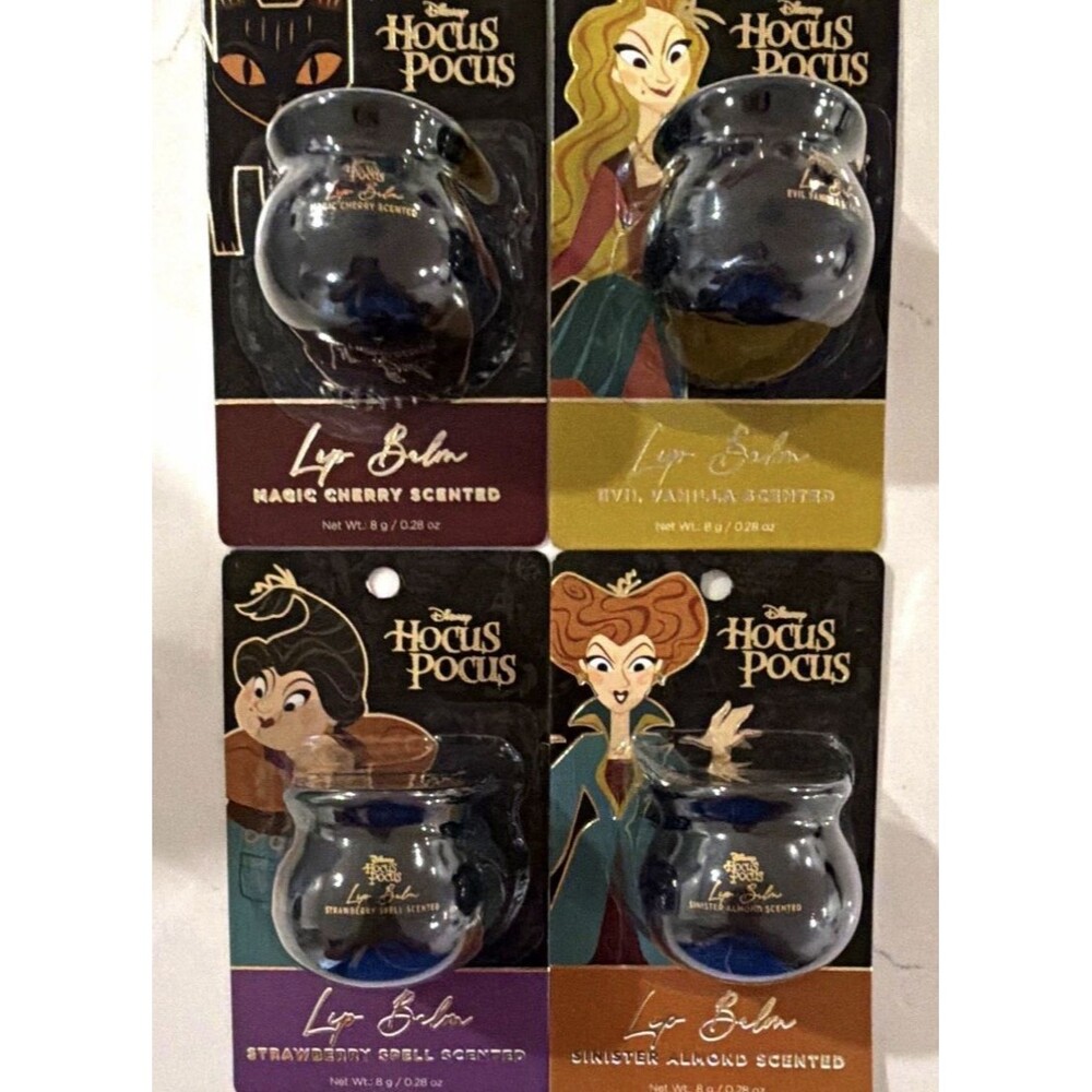 Disney Hocus Pocus Hydrating Scented Lip Balm Set of 4, 0.28 oz Halloween
